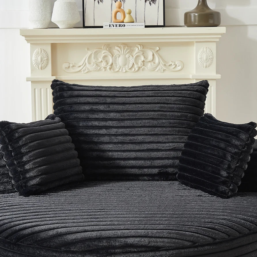 Corduroy Foam Single Swivel Chair, Fluffy Modern Sleeper, 360 Degree Swivel Chair for Living Room