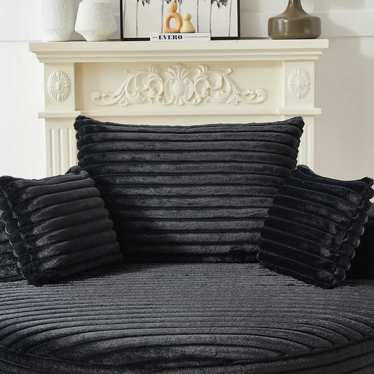 Corduroy Foam Single Swivel Chair, Fluffy Modern Sleeper, 360 Degree Swivel Chair for Living Room