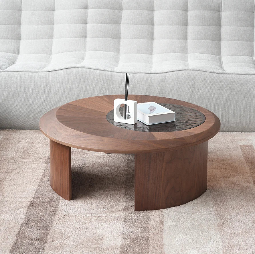Modern Convertible Portable Round Coffee Table Set